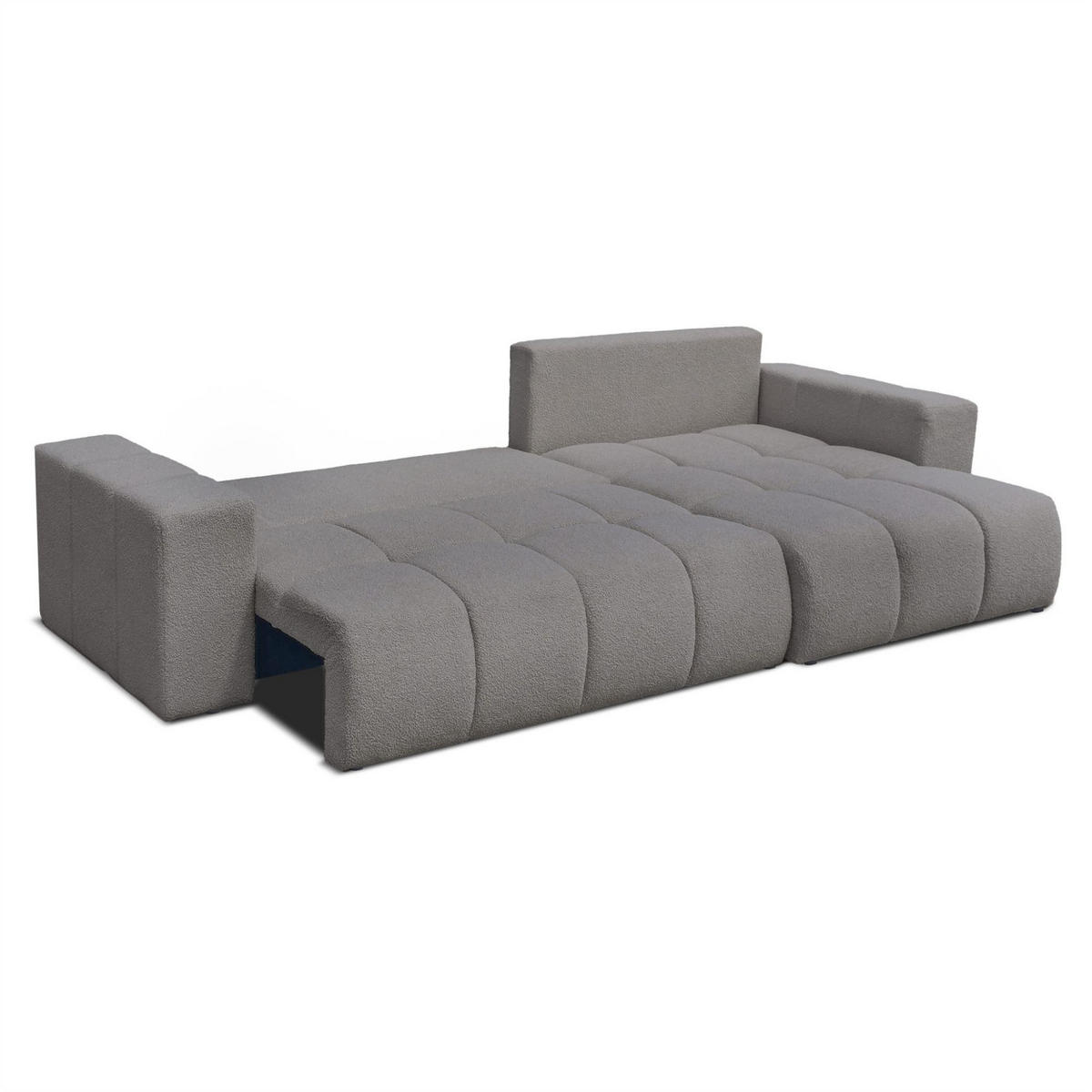 ECKSOFA Anabel Max Mit Schlaffunktion - Dunkelgrau, Holzwerkstoff/Textil (145/278cm) - Fun Möbel