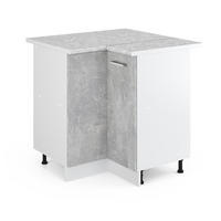 KUTNI DONJI ORMAR R-Line Beton 75.6 cm s vratima, s RP - siva, drvni materijal (75.6/81.6/60cm) - Vicco