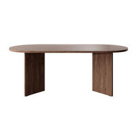 ESSTISCH Ovo Holzoptik Nussbaum Wisconsin 204/90/75 cm - Braun, Holzwerkstoff (204/90/75cm) - Selsey