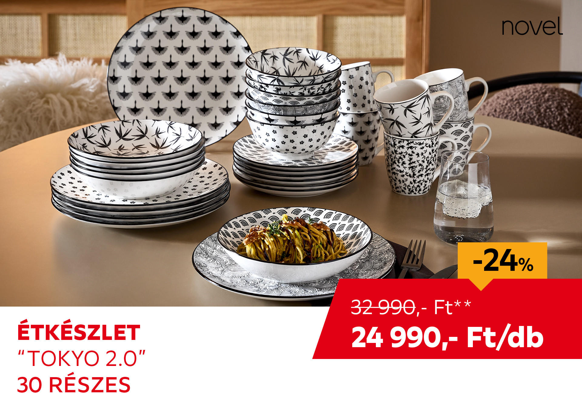 Étkészlet "Tokyo 2.0", 30 részes Kiemelt termék 32990 Ft.- helyett 24990 Ft.-