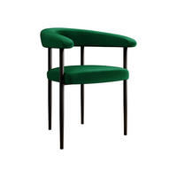 POLSTERSTUHL Aria - Schwarz/Grün, Textil/Metall (61/73/56cm) - MIRJAN24