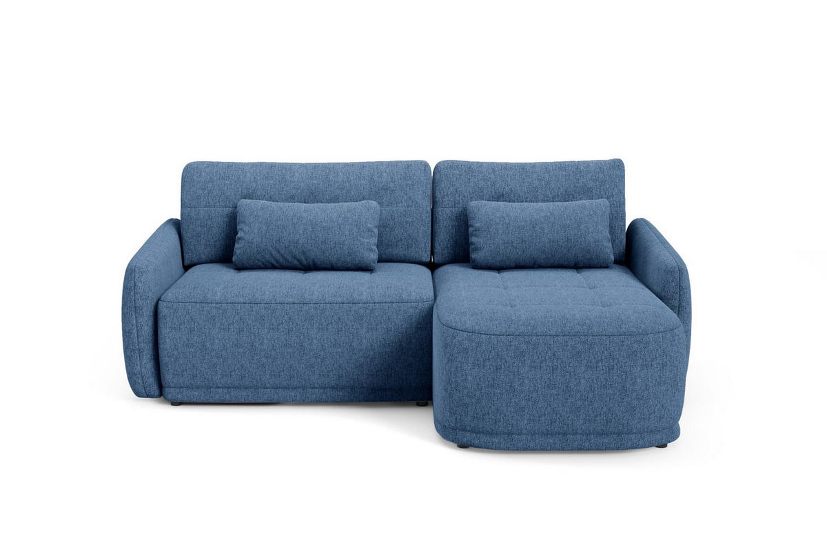 ECKSOFA Krabi Dunkelblau, mit Schlaffunktion - Dunkelblau, Textil (240/167cm) - Bettso