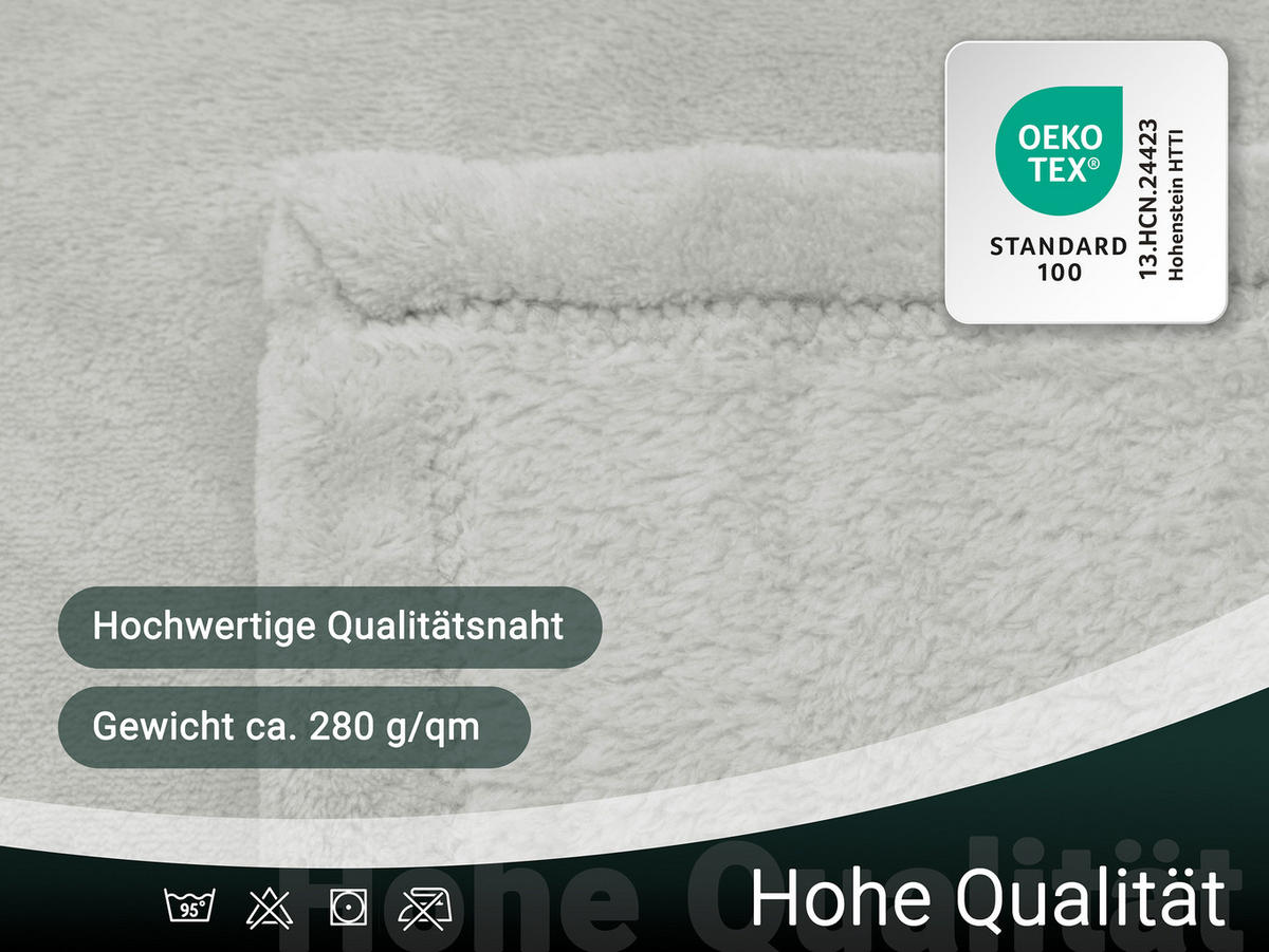 KUSCHELDECKE, 220x240 cm, 100% Polyester, Grau - Silberfarben, Textil (220/240cm) - Zollner