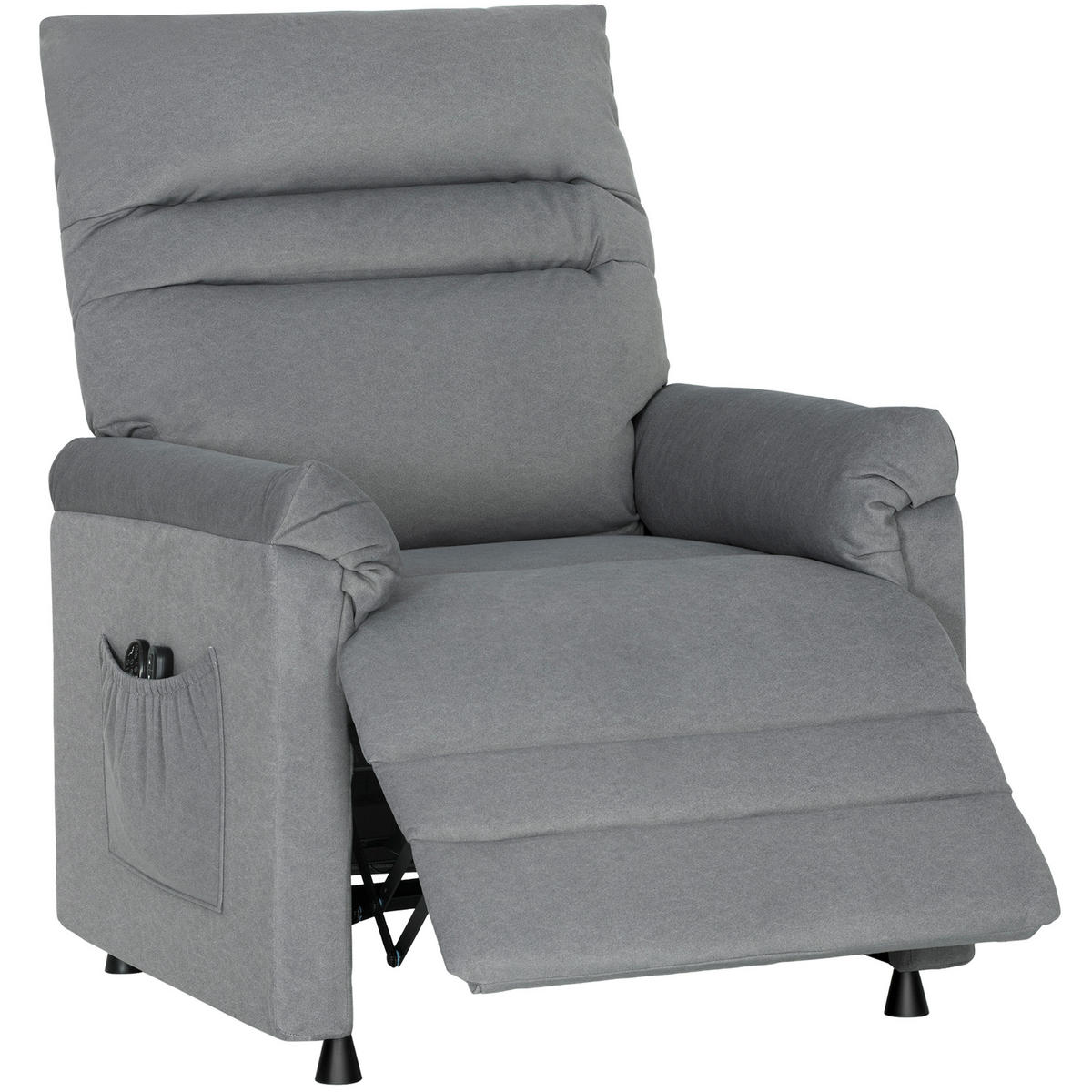 MASSAGESESSEL DE-06438 mit Liegefunktion, 150° neigbar & Wärme, leiser Motor Grau - Grau, Metall (82/106/99cm) - ComfortXL