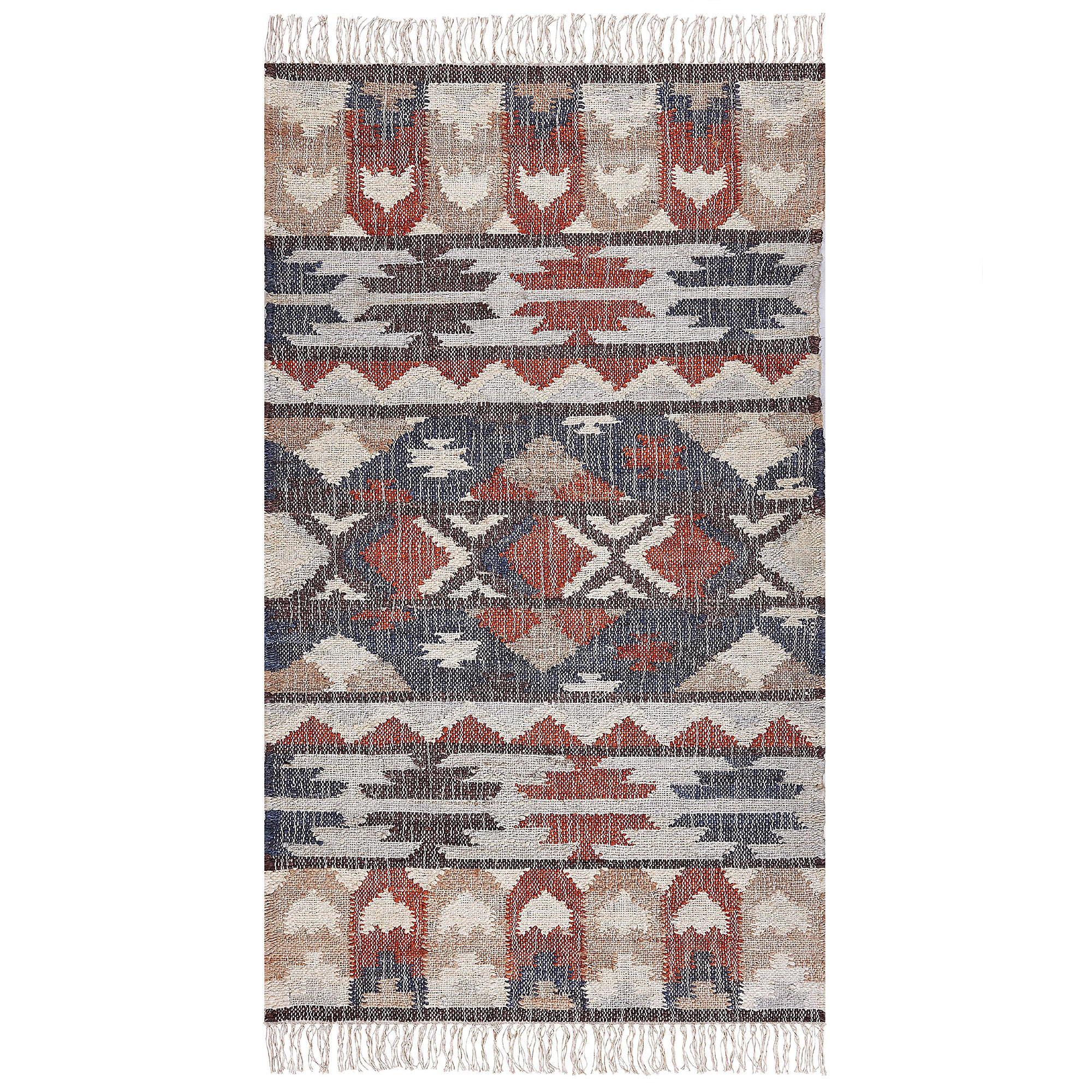 TEPPICH geflochten Kalfa 150/80 cm - Multicolor, Naturmaterialien (80/150cm) - Beliani