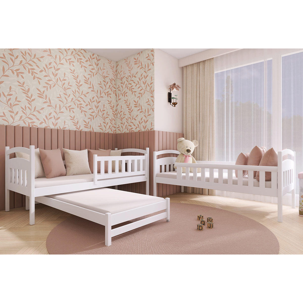 PALANDA 90/200 Jules Bílá - bílá, dřevo (90/200cm) - Petits-meubles