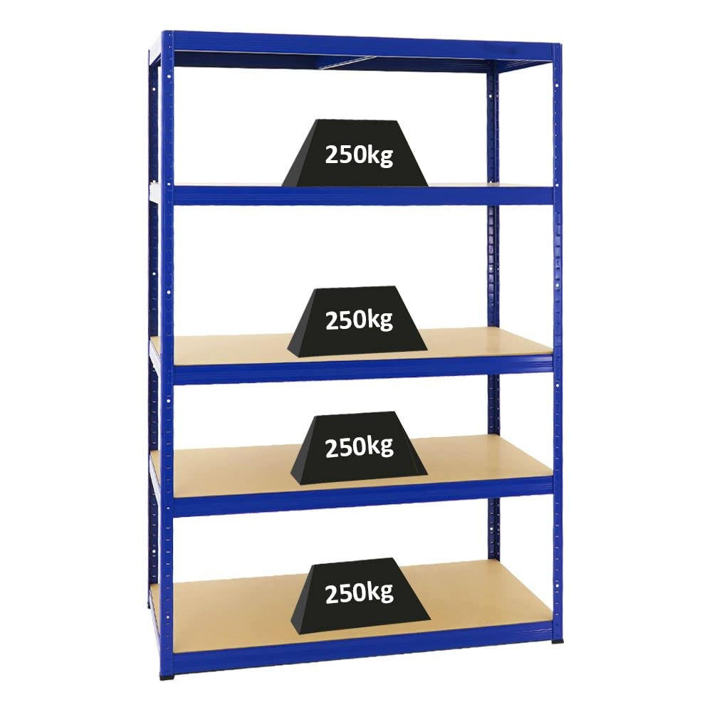 SCHWERLASTREGAL Big Elephant M 180x120x60 cm Fachlast 250 kg Blau - Blau, Metall (120/180/60cm) - PROREGAL