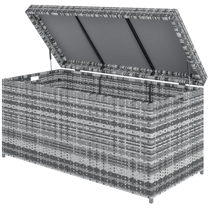 AUFLAGENBOX 380L Dunkelgrau - Grau, Metall (61/65/130cm) - ComfortXL