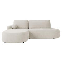 ECKSOFA Loridu O, Seite: Links - Creme/Schwarz, Holz/Kunststoff (274/174cm) - MIRJAN24