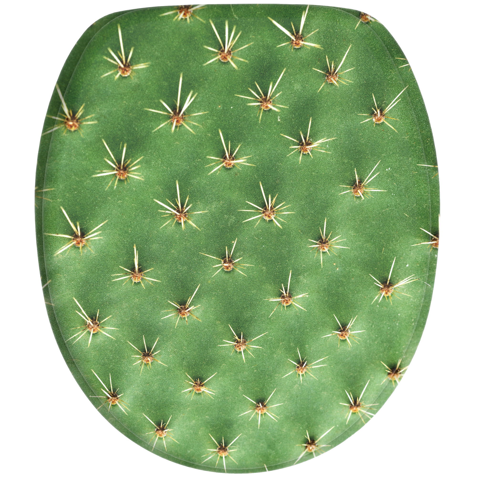 WC-SITZ mit Absenkautomatik Kaktus - Grün, Holzwerkstoff (38/6/47cm) - Sanilo