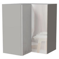 ECKHÄNGESCHRANK Essen W12/60 Weiß Hochglanz / Grau Matt 60 / 60 / 72cm - Weiß Hochglanz/Grau, Holz/Holzwerkstoff (60/72/60cm) - Feldmann-Wohnen