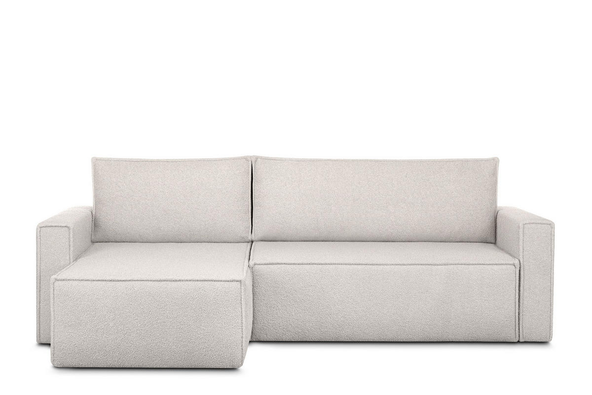 ECKSOFA-LINKS/RECHTS NAPI II mit Schlaffunktion, weiß - Weiß, Textil (246/148cm) - KONSIMO®