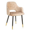 STUHL PARIS Samt Greige - Beige, Textil (56/81/57cm) - riess-ambiente