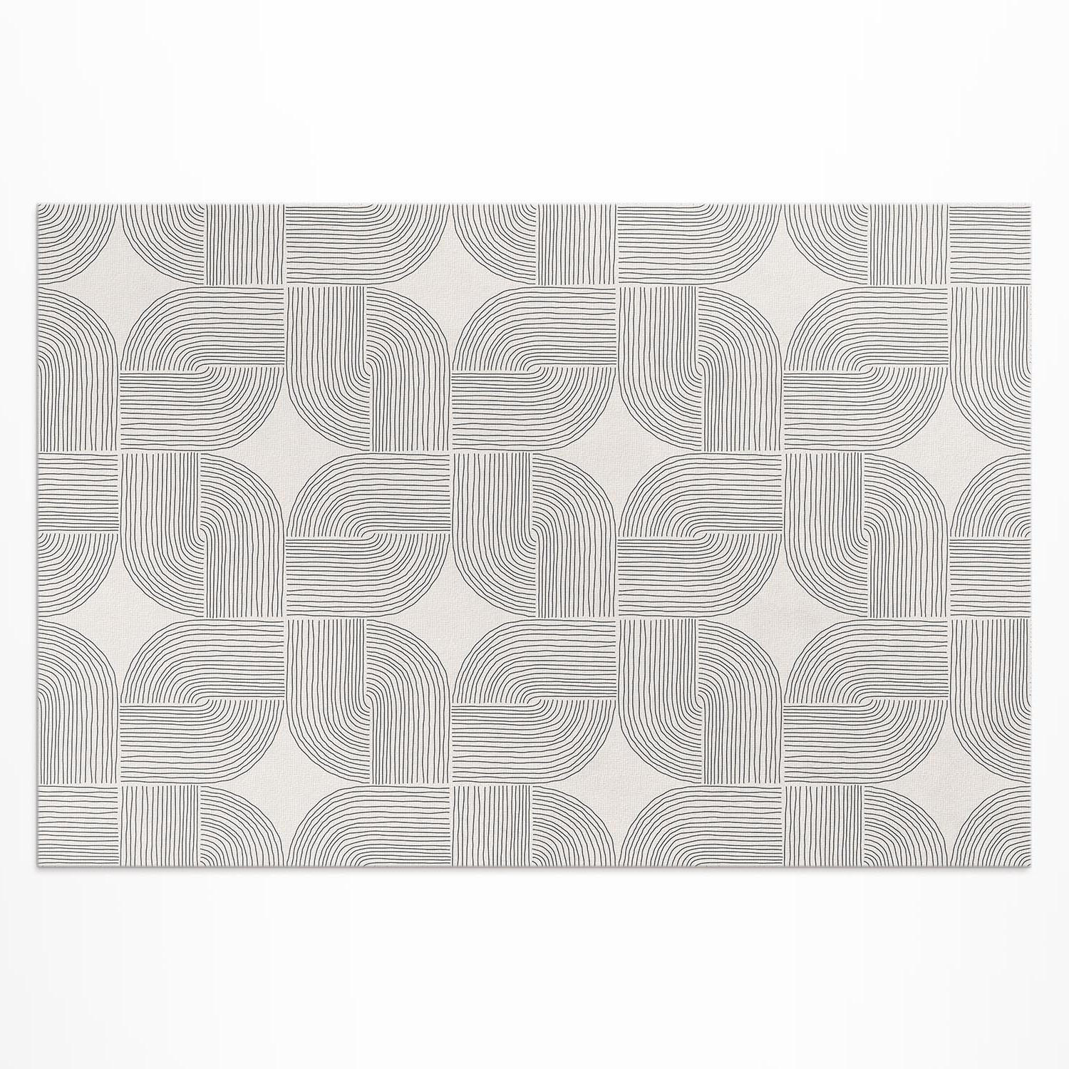 TEPPICH 120x180 cm Linearer Zopf Vintage Muster - Beige, Kunststoff (120/180cm) - Wallfluent