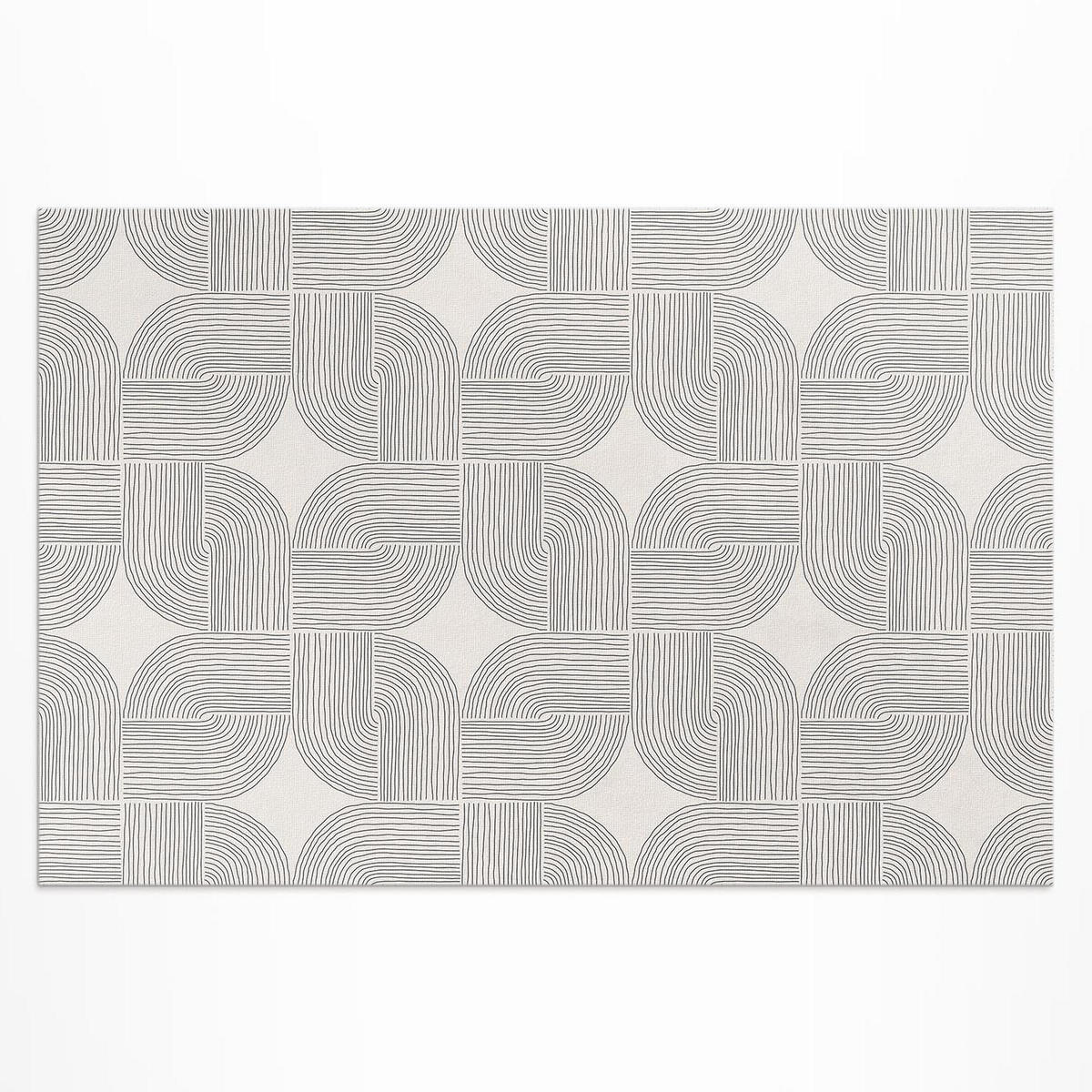 TEPPICH 120x180 cm Linearer Zopf Vintage Muster - Beige, Kunststoff (120/180cm) - Wallfluent