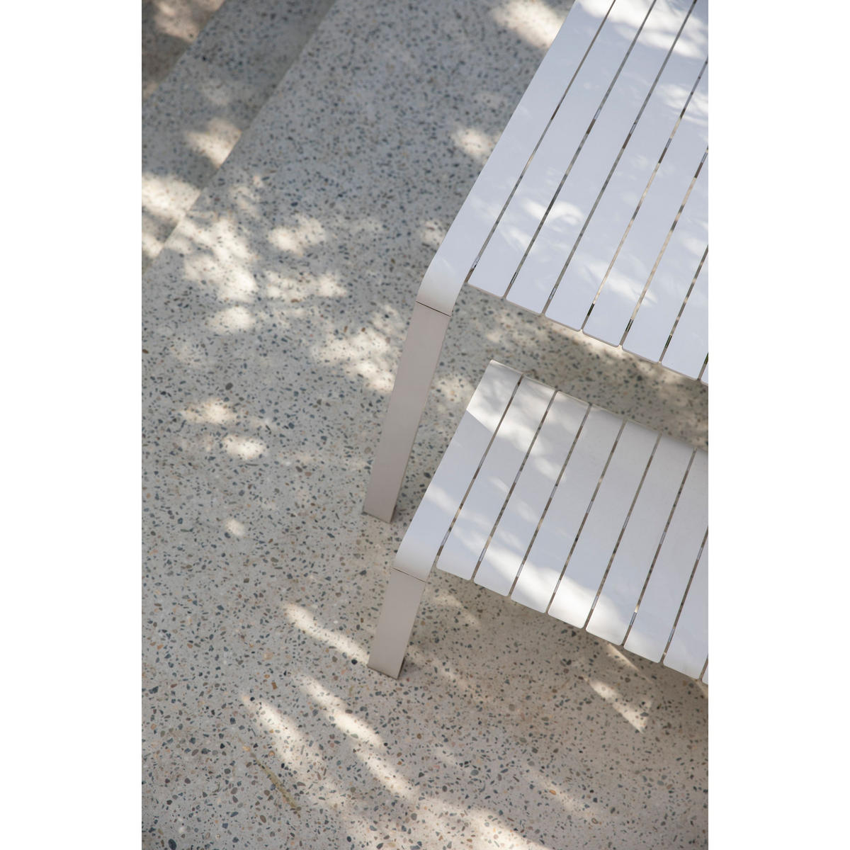 GARTENTISCH Vondel 214x97 cm Weiß - Weiß, Metall (214/96.7/75cm) - Zuiver