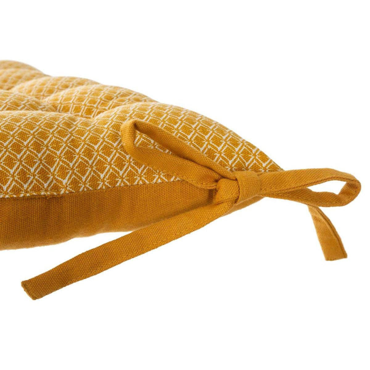 STUHLKISSEN Otto 38/38 cm - Gelb, Naturmaterialien (37cm) - Atmosphera Createur d´interieur