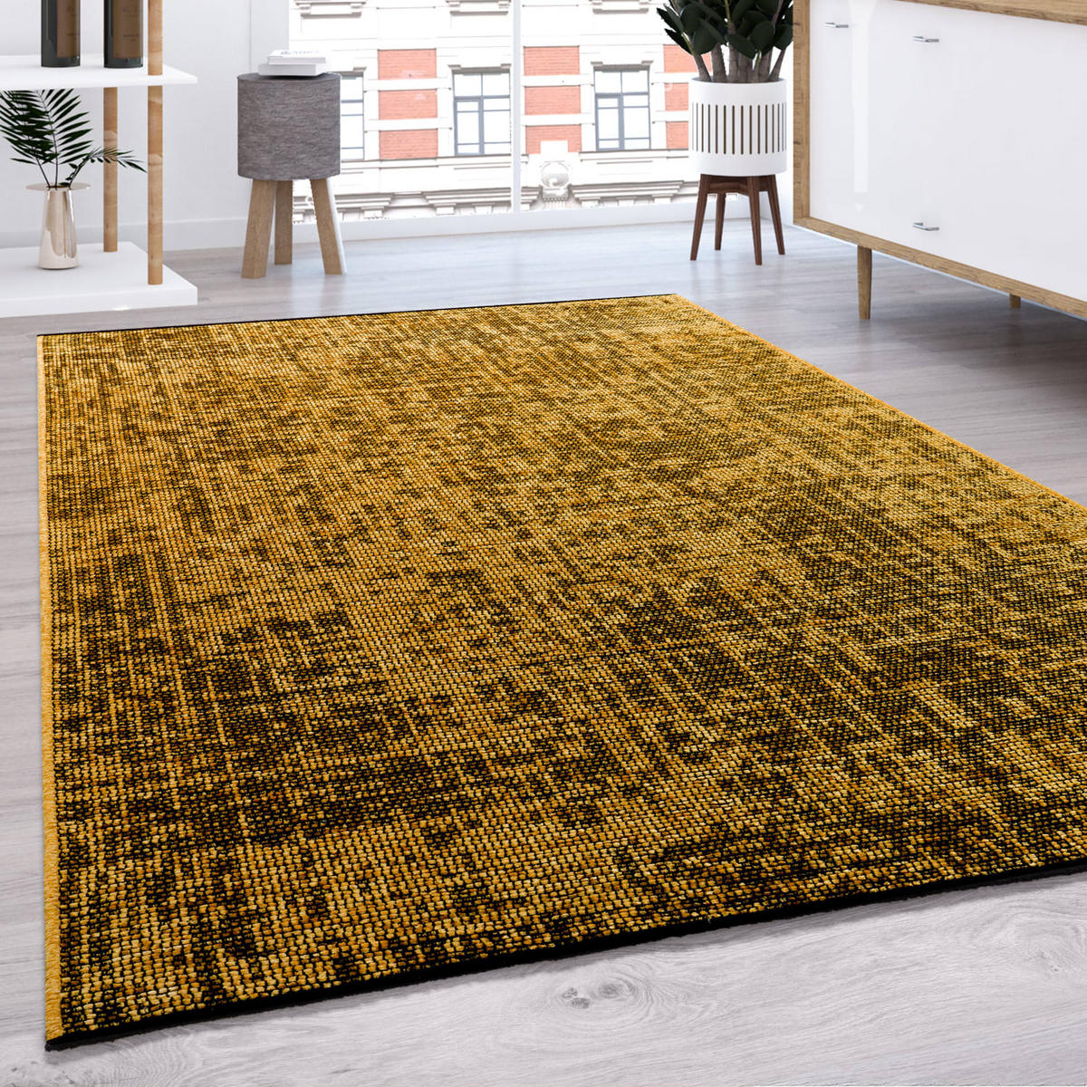 KURZFLORTEPPICH 60/100 cm Melbourne 690 - Gelb, Kunststoff (60/100cm) - Paco Home