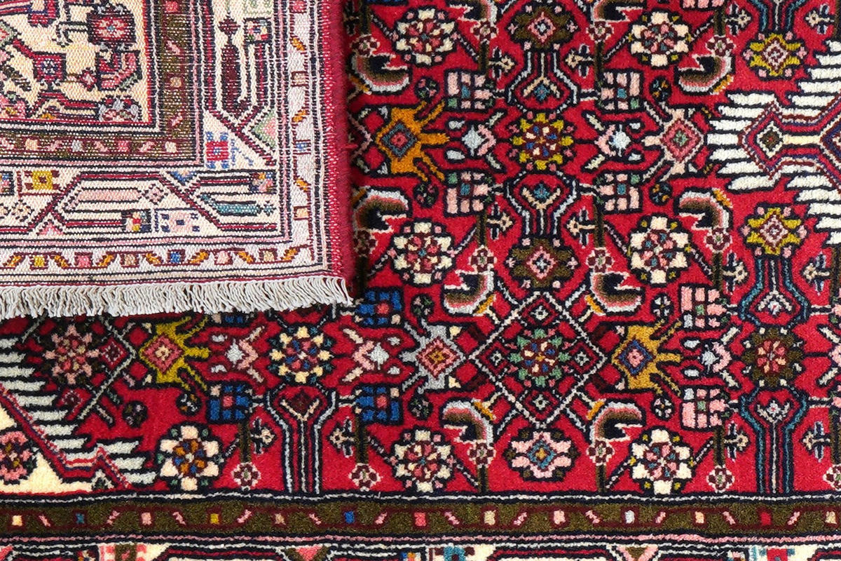 LÄUFER Orient handgeknüpft Assadabad Rot 201/77 cm Schurwolle - Rot, Textil (77/201cm) - Looma