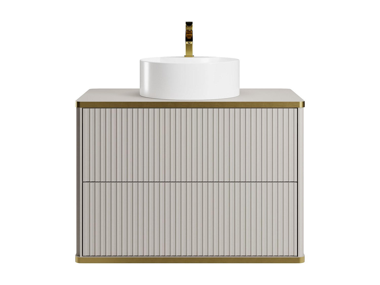 EINZELWASCHTISCH - 80 cm x 47 cm - holz - beige Keliza - Weiß, Holz (80/54/47cm) - Vente-Unique