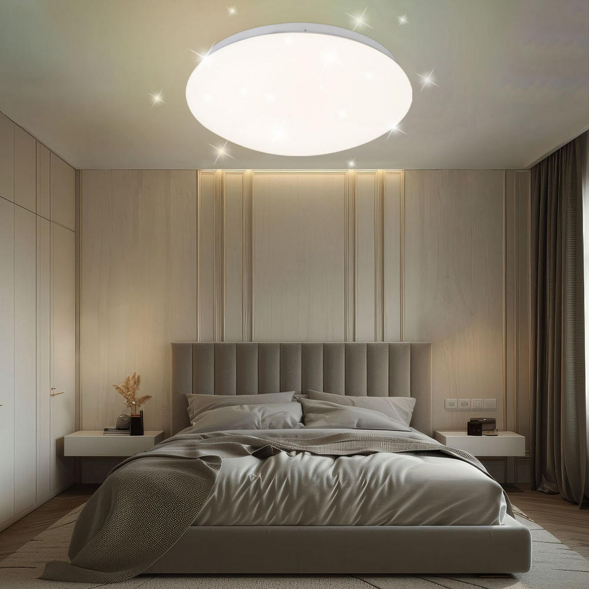 LED DECKENLEUCHTE ATREJU Weiß Metall - Weiß, Metall (29/29/9cm) - Globo Lighting