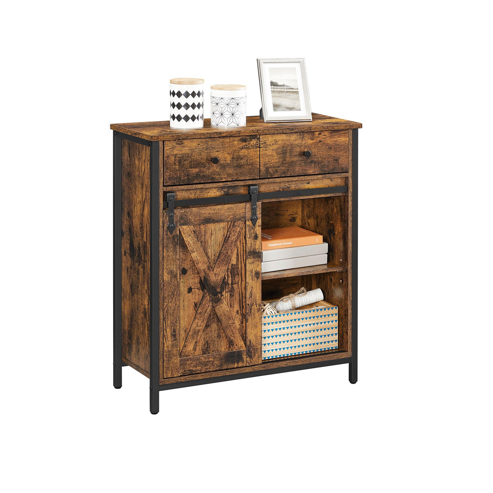 BEISTELLSCHRANK HARARE - Braun, Holzwerkstoff (70/30/80cm) - Hansiro