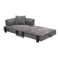 SOFA 2-in-1 mit Schlaffunktion Stoff Dark Grey - Dunkelgrau, Textil (170.5/48/84cm) - Meubliv