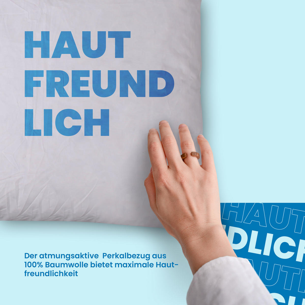 KOPFKISSEN Mountain Peak Federn/Daunen 80x80 cm - Weiß, Textil (80/80cm) - Bestlivings