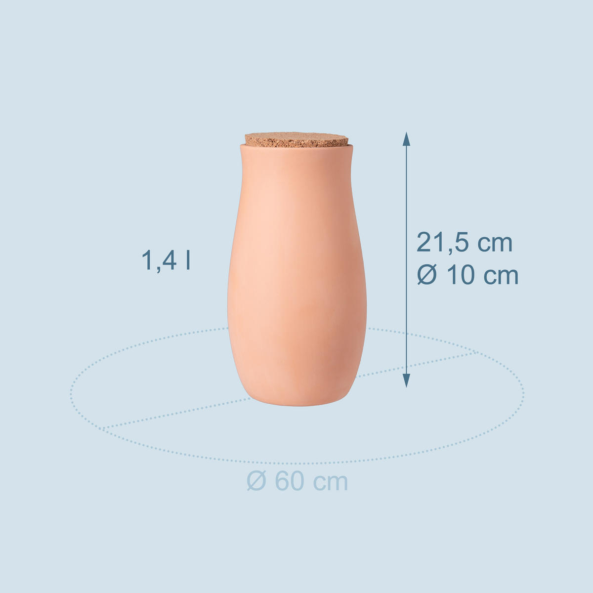 2XOLLAS - Hellbraun, Keramik/Naturmaterialen (10/21.5/10cm) - Relaxdays