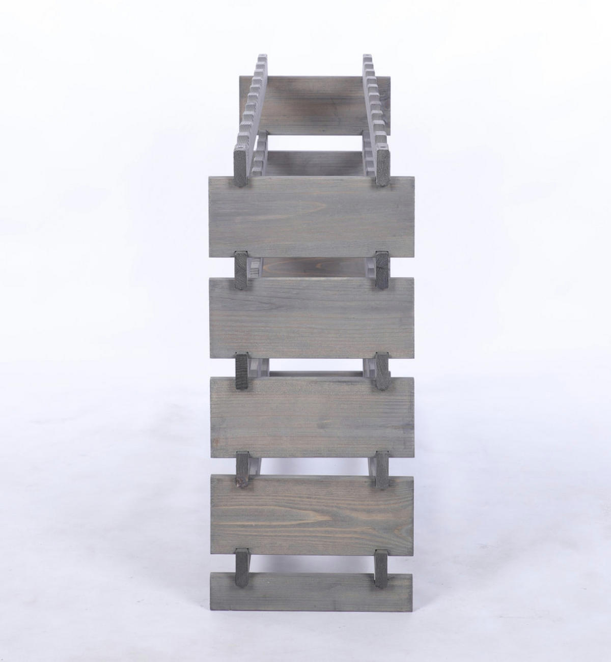 WEINREGAL VINOTECA FLEX PRO HxBxT 65x103x28cm 50 Flaschen auf 5 Ebene Grau - Grau, Holz (103/65/28cm) - PROREGAL