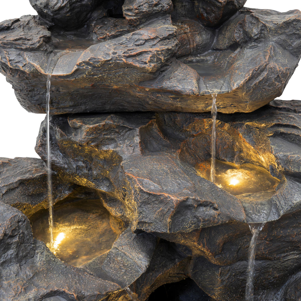 GARTENBRUNNEN "Rustic Rapids" - Grau, Kunststoff (65/58/70cm) - Monstershop
