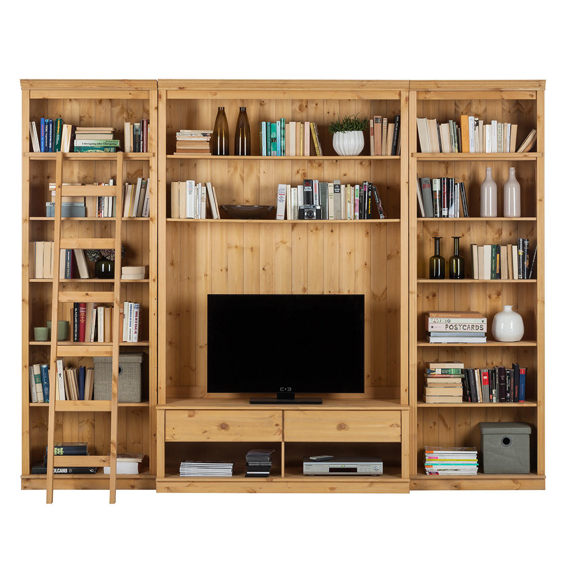 WOHWAND - Kiefer massiv, Typ A - Kieferfarben, Holz (288/223/45cm) - home24