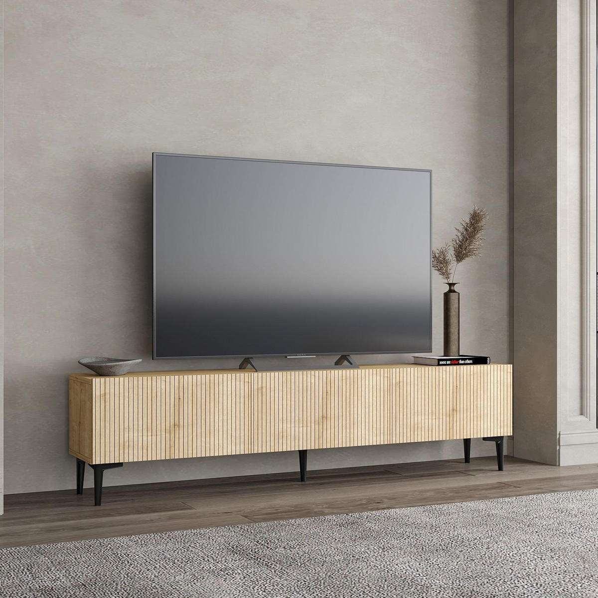 TV-MÖBEL oscar hellbraun - Braun, Holz (31/45/180cm) - Habitat Garten
