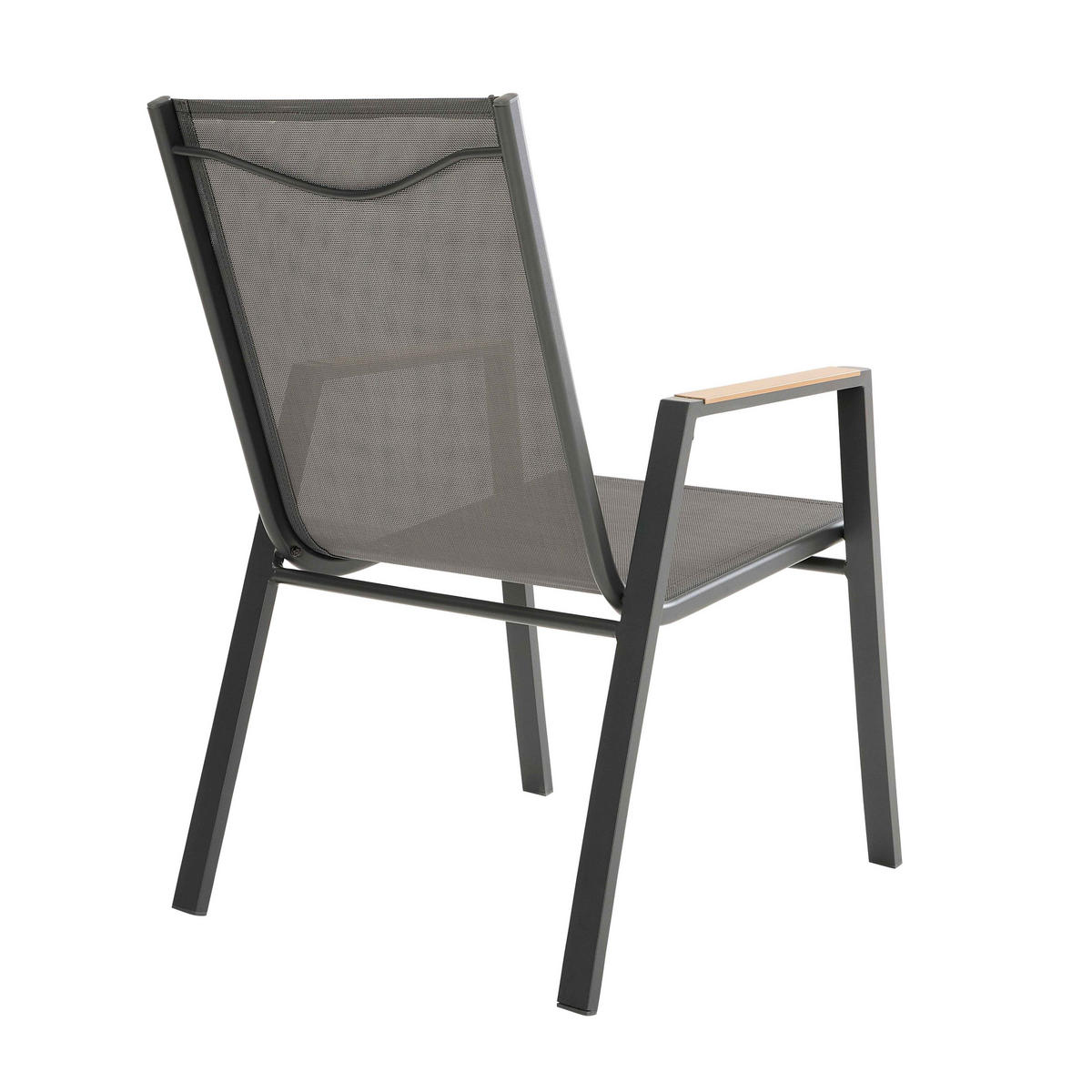 GARTENSTÜHLE 2-tlg., Grau - Grau, Textil (66/94/56cm) - Oviala