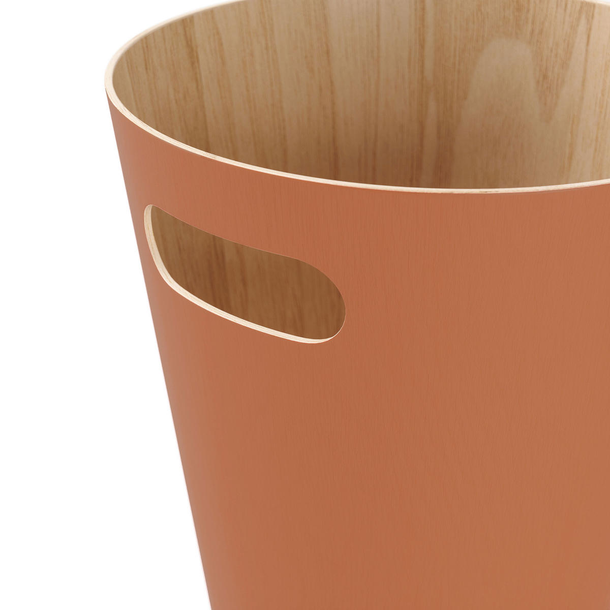 ABFALLEIMER Woodrow, Terrakotta Braun - Braun, Holz (23/28/23cm)