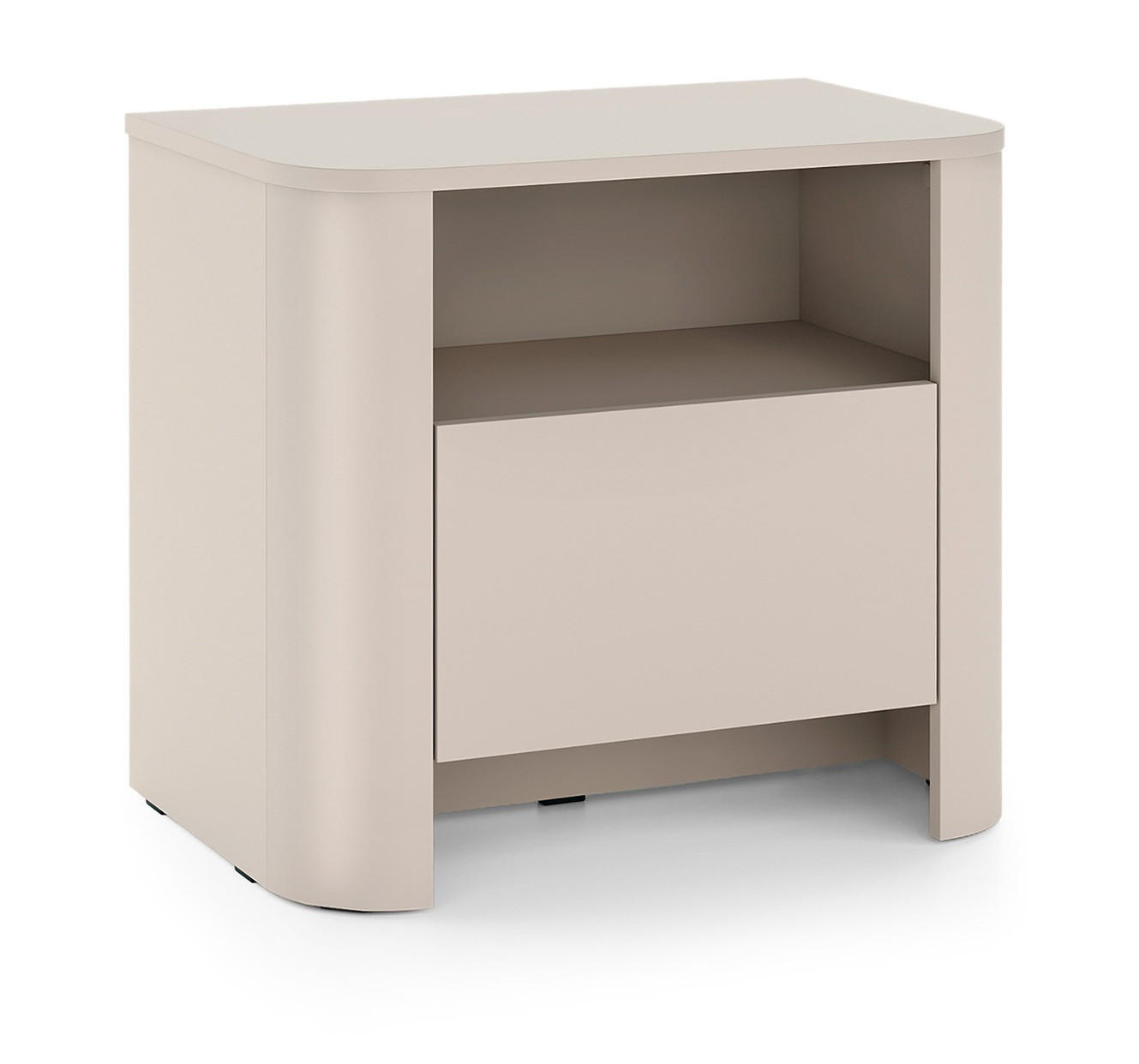 NACHTSCHRANK 58 cm mit Schublade Mezzano, Kaschmir - Kaschmir, Holz (58/52/39cm) - Emporius
