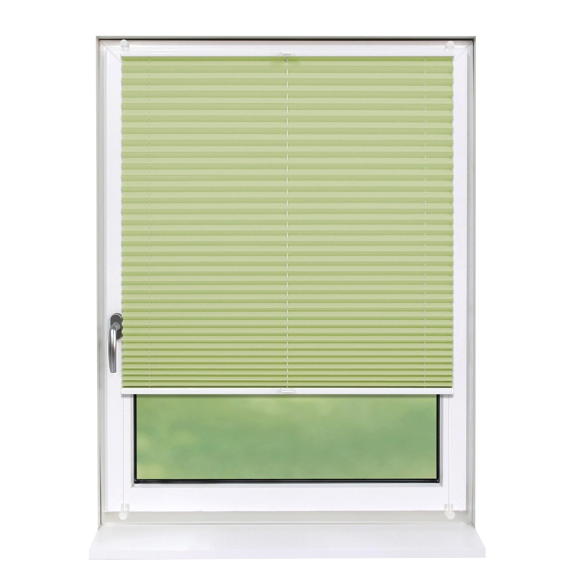 PLISSEE Basic ohne Bohren - Hellgrün, Textil (120/150cm) - Deco-Raum