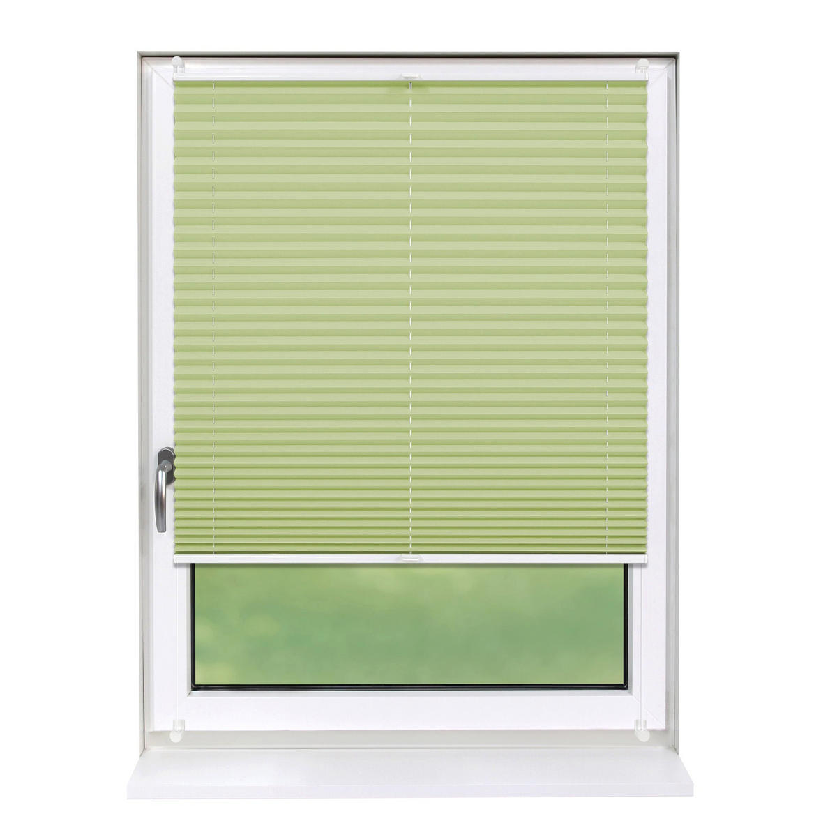PLISSEE Basic ohne Bohren - Hellgrün, Textil (40/150cm) - Deco-Raum