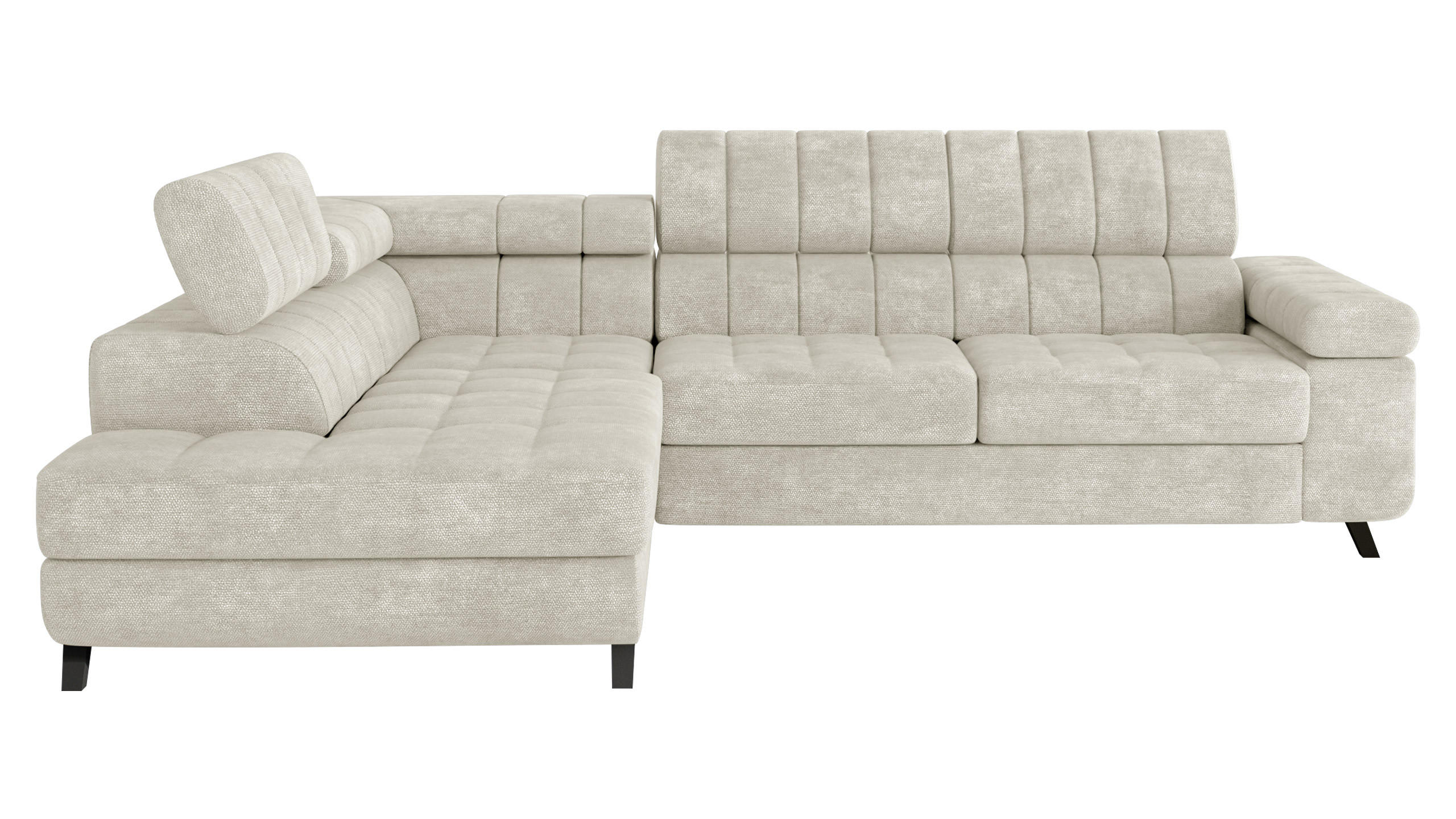 COLTAR Nord, Stanga - nisipiu/negru, material textil/lemn (264/203cm) - MIRJAN24