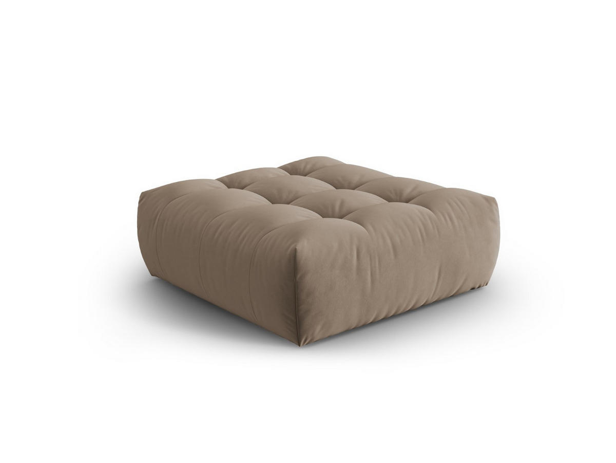 POUF Bloom aus Samt hellbraun - Hellbraun, Textil (101/42/110cm) - Micadoni