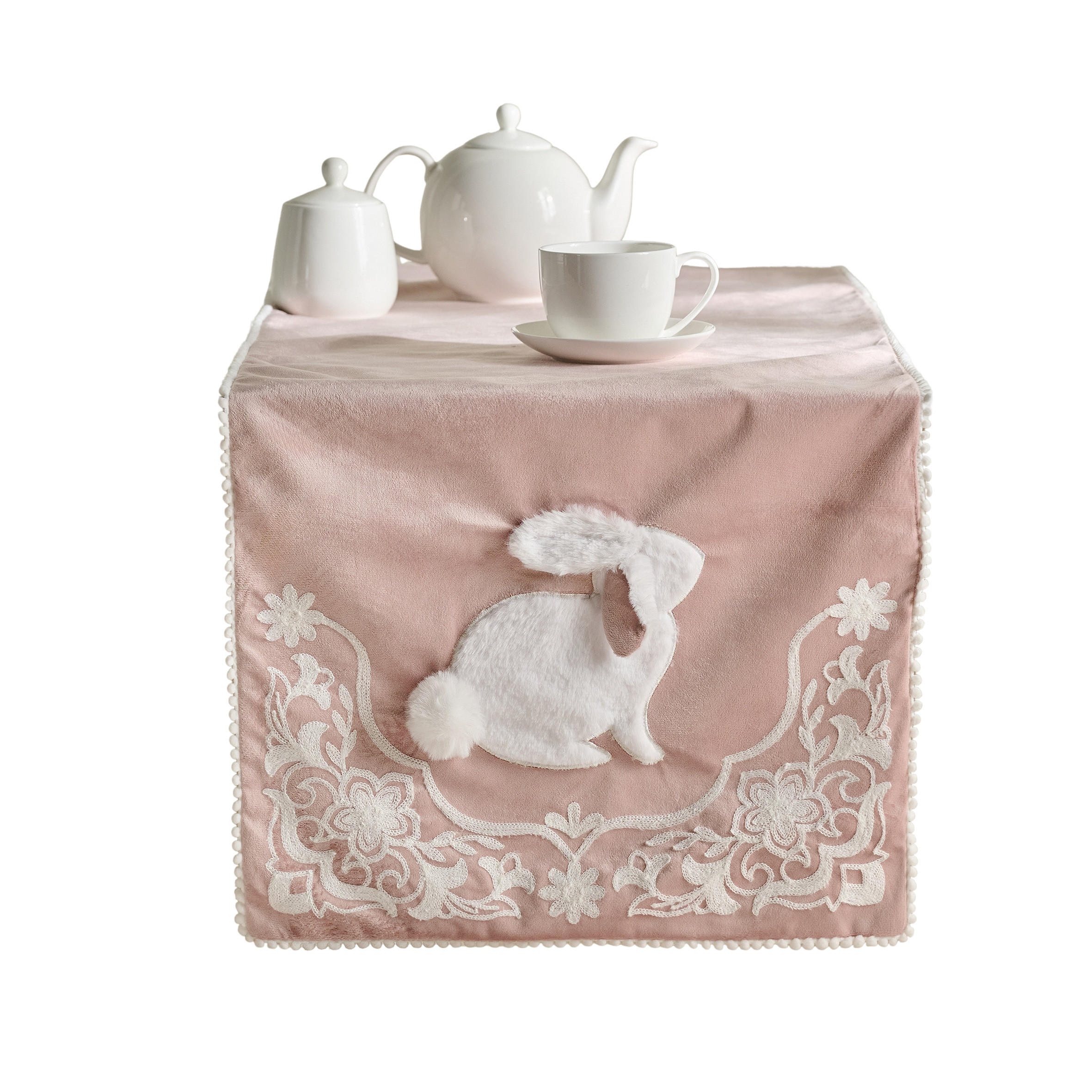 TISCHLÄUFER Blando - Hellrosa, Textil (180/45/1cm) - home&you