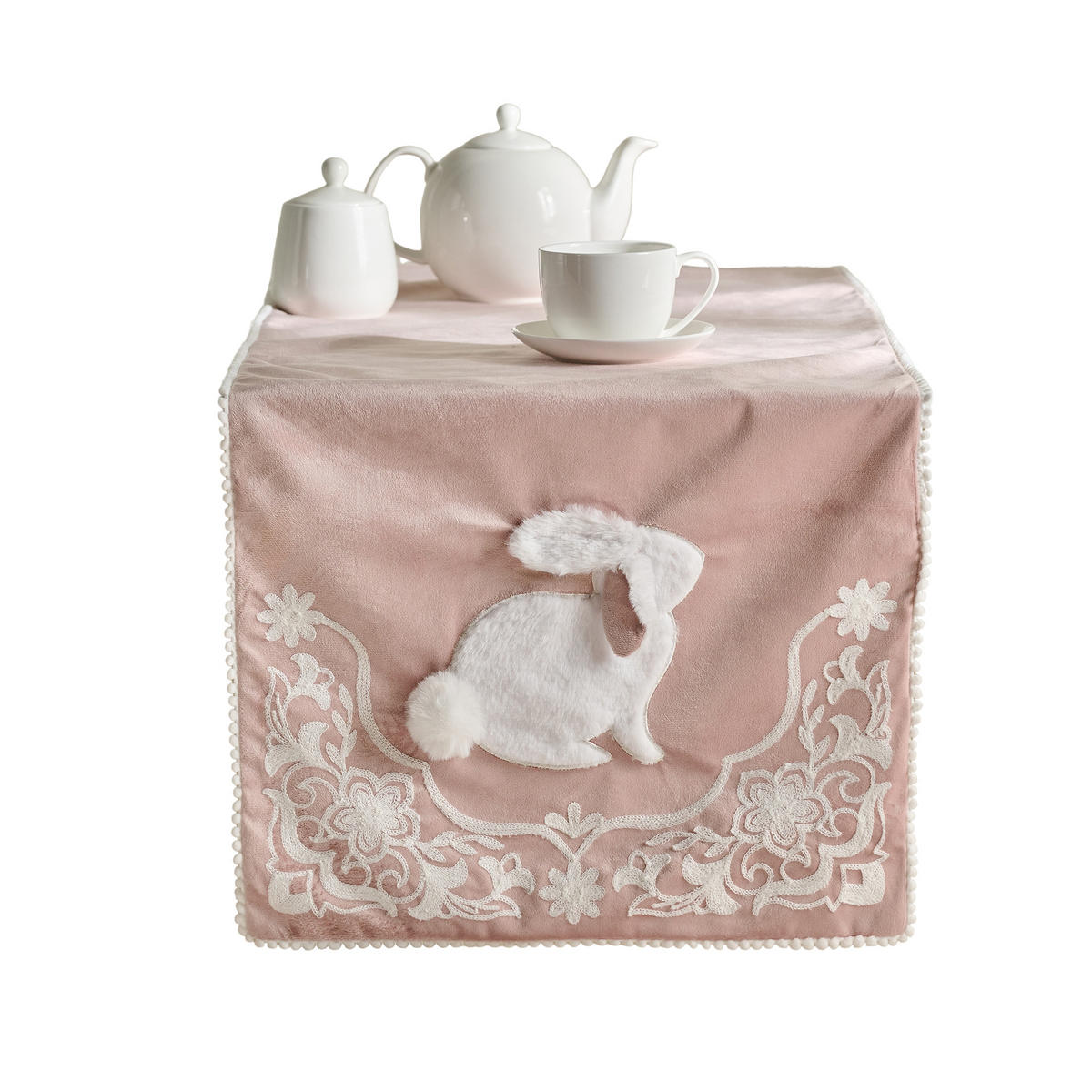 TISCHLÄUFER Blando - Hellrosa, Textil (180/45/1cm) - home&you