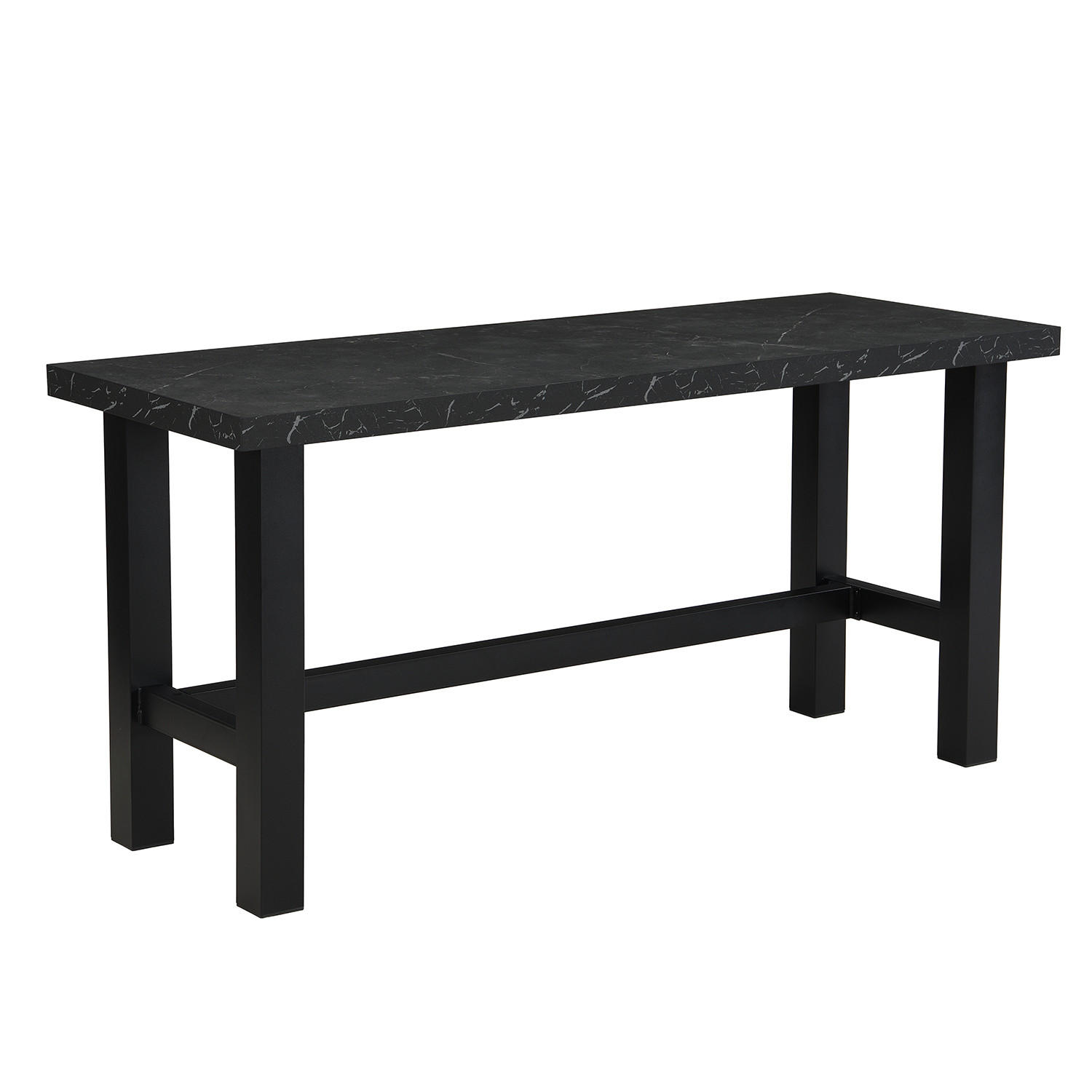 SCHREIBTISCH THOR 160/60/77 cm - Anthrazit/Schwarz, Holzwerkstoff/Metall (60/160/77cm) - DUBI Möbel