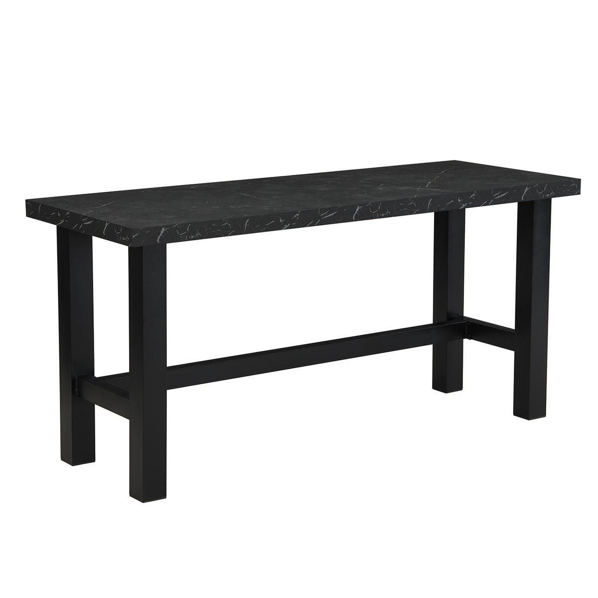 SCHREIBTISCH THOR 160/60/77 cm - Anthrazit/Schwarz, Holzwerkstoff/Metall (60/160/77cm) - DUBI Möbel