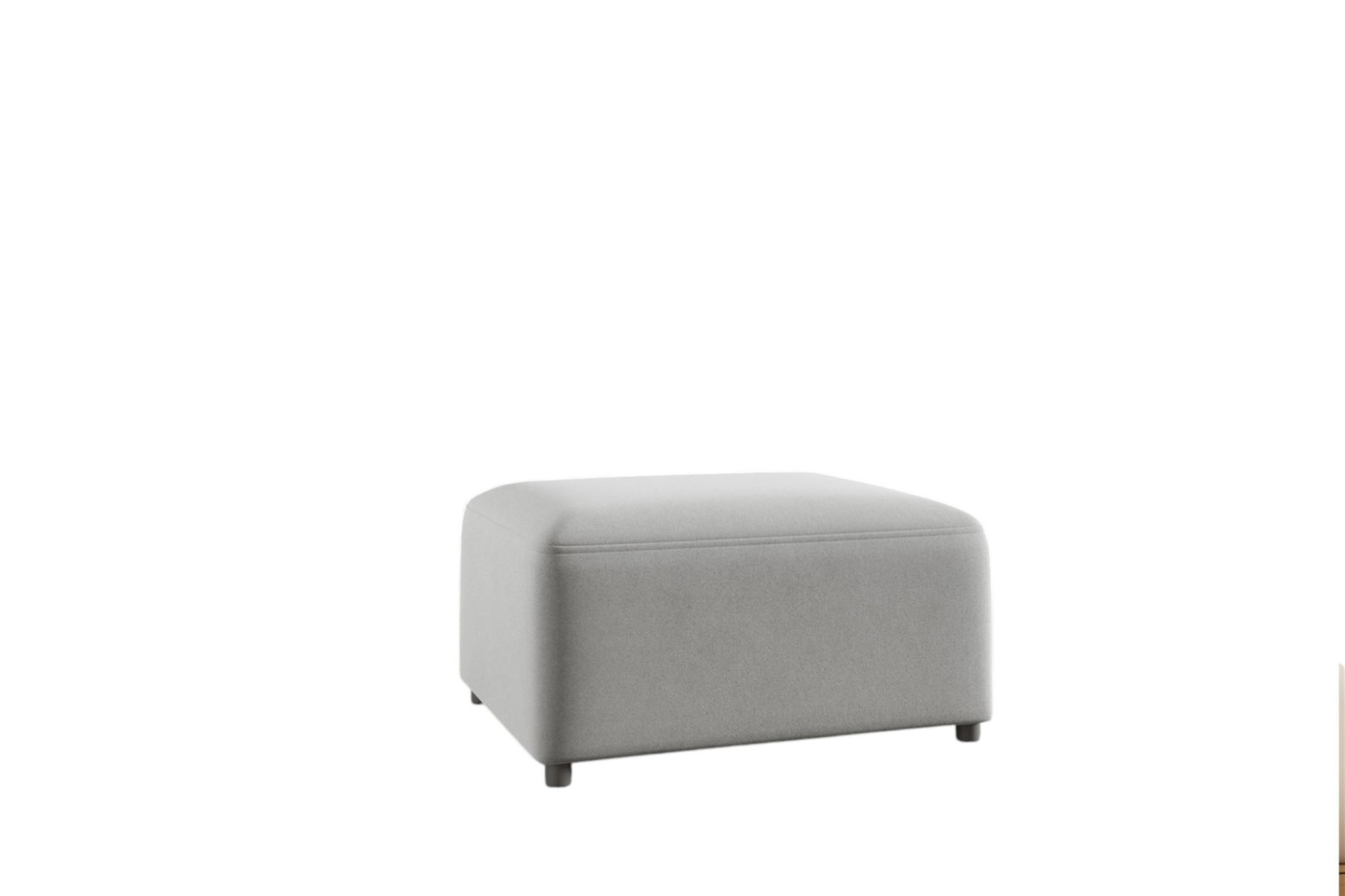 Fun Möbel Polsterhocker Hellgrau 100x45x91 cm