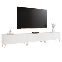 TV-LOWBOARD ANGEL Weiß stehend mit LED-Beleuchtung 300 cm - Weiß, Holzwerkstoff (300/49/40cm) - Idohome