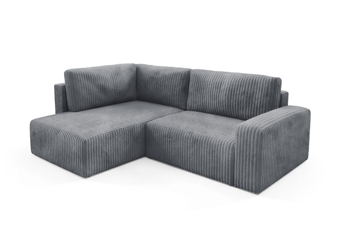 ECKSOFA Natalia Xl - Grau, Holzwerkstoff/Textil (182/245cm) - Fun Möbel