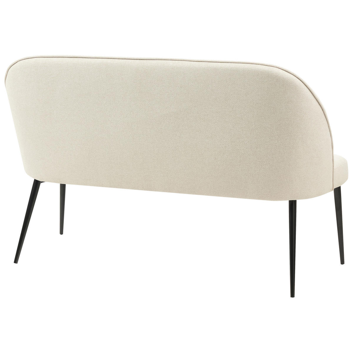 2-SITZER-KÜCHENSOFA hellbeige Osby - Beige/Schwarz, Textil (130/85/49cm) - Beliani