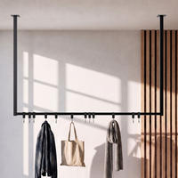 KLEIDERSTANGE Metall Schwarz - Schwarz, Metall (120/80/7cm) - CLP
