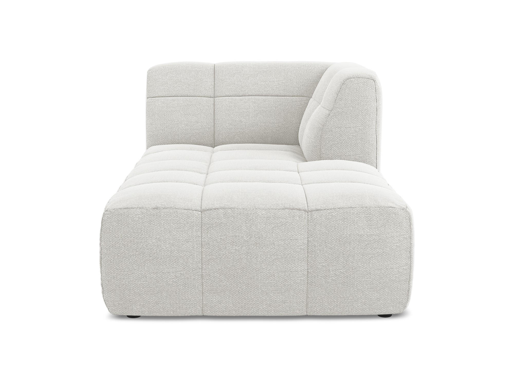 SOFAELEMENT Rechts Bouclé Stoff Weiß - Schwarz/Weiß, Holzwerkstoff/Kunststoff (101/77/175cm) - Makamii